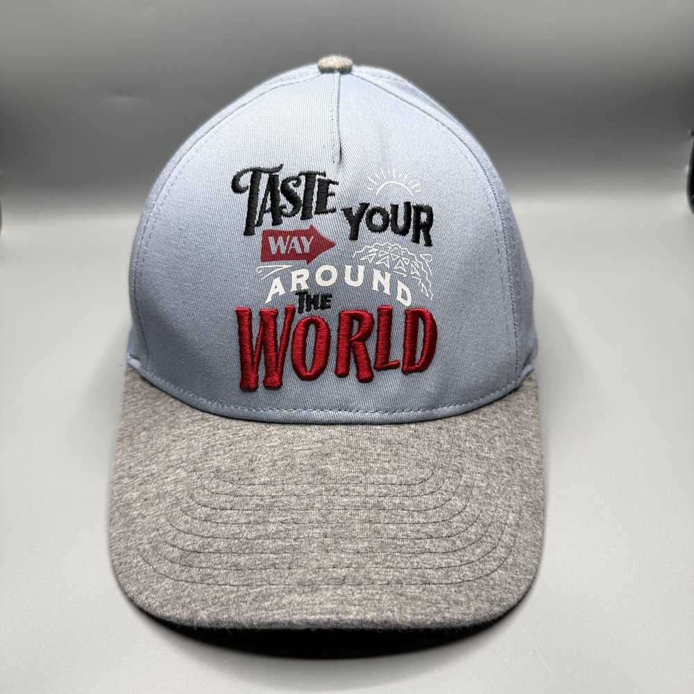 Disney Parks 2018 Epcot International Food Wine Festival Blue Adjustable Hat Cap